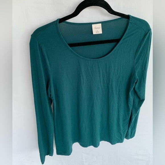 Soma green crew neck blouse long sleeves Size S - Picture 14 of 15